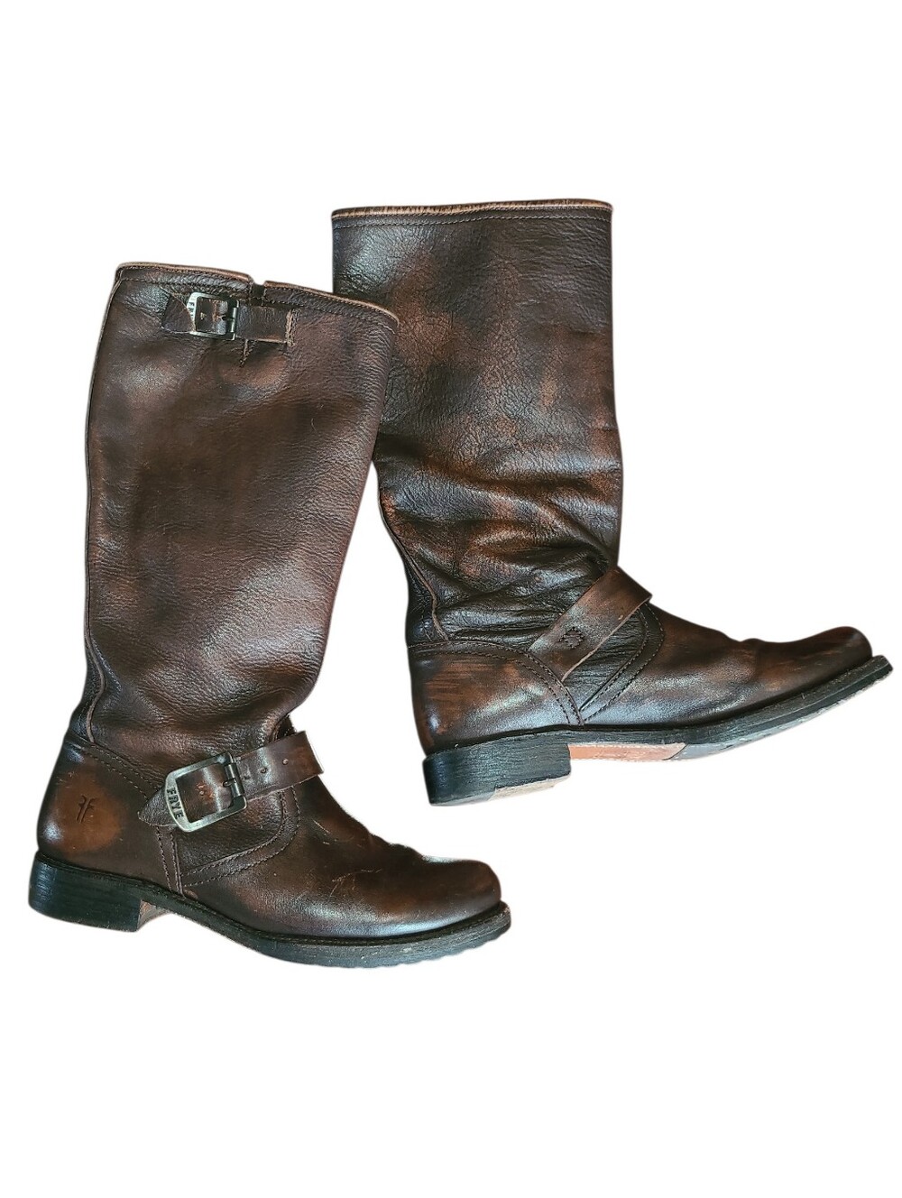 Women's Frye Veronica Slouch Tall Leather Boots Antique Brown 7.5